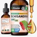 BIO KRAUTER Schisandra Berry Drops - Natural Schisandra Supplement for Mood Support - Alkohol & Sukker Free Extract - 2 Fl.Oz.