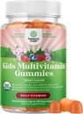 USDA Organic Kids Multivitamin Gummies - Vegan Organic Multivitamin for Kids 2+ with 14 Essential Vitamins and Minerals - Daily Gummy Multivitamins Vegan Nut Free & Non-GMO (120 Count)