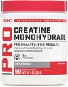 GNC Pro Performance Creatine Monohydrate Powder for Women & Men, 5g Creatine Per Serving, Muscle Building, Energy Production, Endurance, Performance, 50 Servings