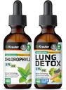 BIO KRAUTER Chlorophyll Tincture 2 Fl. Oz. & Lung Detox Tincture 2 Fl. Oz.