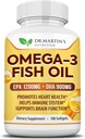 Omega 3 Fish Oil 3750mg Triple Strength MSD 124; EPA 1200mg + DHA 900mg Fedtsyrer MSD 124; Fish Oil Omega 3 Supplement MSD 124; fremmer sundt hjerte, immunsystem, øjne, hud & hjerne funktion MSD 124; 180 Burpless Softels