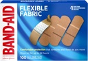 Band- Aid Brand Fleksible Fabric Steril Adhesive Bandages, Komfortabel Cushioned Sårpleje & Beskyttelse for Mindre Cuts, Scrapes & Burns, Førstehjælp, Hurt- Free Comfort Pad, One Size 1x3 In, 100 Greve