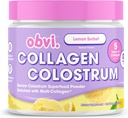 Obvi Collagen Peptide Colostrum Powder Dex124; Multi- Collagen Peptider med Grass- Fed Bovine Colostrum Dex124; Understøtter Gut Sundhed, Immunitet, Hud & Hår