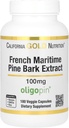 California Gold Nutrition Pine Bark Extract, Fransk Maritime, Oligopin, Antioxidant Polyphenol, 100 mg, 180 Veggie Kapsler