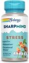 SOLARAY SharpMind Stress, Nootropic Mood Support Supplement for Relaxation and Occasional Stress Relief Support, Adaptogen with Ashwagandha, L Theanine, 60 Day Money Guarantee, 30 Serv 30 VegCaps