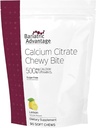 Bariatric Advantage Calcium Citrate Chewy Bites 500 mg - Højt Absorberbare & fordøjelige - D3- vitamin - Nemt Chewable Calcium Supplement - Lemon Flavor - 90 Tæl