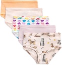 Burts Bees Baby Toddler Girls undertøj sæt af 5 - Solids, Stripes, Prints, Tag- Gratis med størrelser for 2T til 8 År gamle