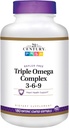 21. århundrede Kosttilskud Triple Omega Complex 3-6-9 Enteric Coated Softels, 180-Count Flasker (pakke af 2)