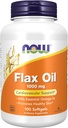 NOW Foods Supplements, Flax Oil 1,000 mg made with Organic Flax Oil, Cardiovascular Support*, 100 Softgels