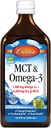 Carlson - MCT & Omega-3, 1480 mg Omega- 3s, 9200 mg MCT, Keto- Friendly, Captain & Capric Acid, Energy Production, Fat Metabolisme, Lemon- Lime, 500 ml (16, 9 Fl Oz)