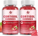 (2 Pack) Cortisol Supplement Gummies for Women with Rhodiola Rosea, Ashwagandha, Magnesium, Balanced Cortisol, Zzz Support, Non- GMO, 120 Gummies
