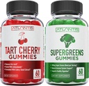 Atlantis Nutrition 60 Tart Cherry Gummies + 60 Supergreens Gummies.