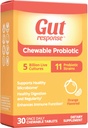 Chewable Probiotic for Mænd & Kvinder, Sletter ned fordøjelsesfremmende aging, Øger immunsystemet, Non-GMO, Gluten Free & Soy Free, 5 milliarder CFU, 30 tyggetabletter, Orange Flavor