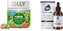 OLLY Fiber Gummy ringe 50ct + Oxy Total Care Hydrating Vitamin C Serum til fordøjelsesstøtte, lysere hud