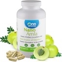 One Planet Nano Amla 500 mg Veggie Capsules (120 Servere), Amla Fruit Extract, High in Vitamin C for Collagen Production & Immunsupport, Non- GMO, Vegan, Gluten- Free