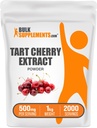 BulkSupplements.com Tart Cherry Extract Powder - Tart Cherry Supplement, Herbal Supplement - Antioxidant Kilde, Gluten Free, 500mg per servering, 5kg (11 lbs) (Pack of 5)