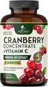 Cranberry Supplement Pills 25,000mg - High Potency C Vitamin C Cranberry for Women & Men, Urinary Tract Health Support, Sugar Free, Gluten Free, Non- GMO, Cranberry Concentrate Extract - 120 Kapsler
