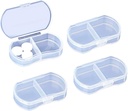 4PCS Pill sag for purse lille pill Organizer Portable Rejser Daily Pill Containers AM & PM Mini Pill Box Vitamin, Fish Oil, Supplement Holder