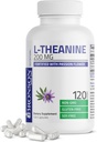 Bronson L- Theanine 200mg (Double- Strength) med Passion Flower Herb, Non- GMO Gluten- Free Soy- Free Stress Management Supplement, 120 Kapsler
