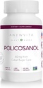 Anew Vitaceosanol Supplement - Sund Lipid Levels, Platelet Function & Circulation, Cubansk Sourced Sugarcany, 40mg per Serving, Non-GMO, Gluten- Free - 120 Veggie Kapsler, Lavet i USA