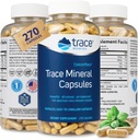 Trace Minerals Low-Sodium ConcenTrace Capsules - Supplement to Support Bone Health & Body Energy - Healthy Hydration & Electrolyte Support Supplement - 270 Capsules (90 Servings