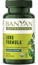 Banyan Botanicals Lung Formel - Organic Respiratory Support for Lung Health - Plant- baseret blend med lakrids, Tulsi Leaf, og andre Lung Health Urter - 90 tabletter - Ikke GMO Fair for Life Vegan
