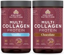 Ancient Nutrition Multi Collagen Protein Powder, Vanilla, 24 Servere + Multi Collagen Protein Powder, Chokolade, 24 Servere