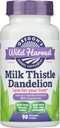 Oregon 's Wild Harvest Milk Thistle Dandeelion - Uddrag Standardiseret til 80% Silymariner (90 kapsler)