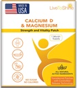 Calcium Magnesium D3 Temaplastre for mænd og kvinder - One Month Supply - USA Lavet af Live til Shine