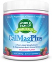 Calcium Magnesium Powder Supplement - CalMag Plus med vitamin C & D3 - Gluten Free, Non GMO, Wild Berry Flavor - Natural Call & Stress Relief Cal Mag Drink - Natural Calcium & Magnesium Powder
