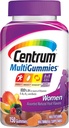 Centrum MultiGummies Gummy Multivitamin til kvinder, Multivitamin / Multimineral tillæg med vitamin D3, B Vitaminer og antioxidanter, Assorted Fruit Flavor - 150 Tæl