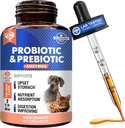 Probiotika & Prebiotika med enzymer til hunde og katte - fordøjelig Gut Flora Health Pet Kosttilskud - Forstoppelse & Diarré og gas hjem Remedy - Opsat Mave Relief - Made in USA