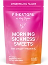 Pink Stork Morning Sygdom Sweets, Organic Mango Ginger Candy med vitamin B6 til morgen Sygdom, Motion Sygdom, Prenatal Heartburn - Graviditet Skal Haves - 30 indpakket dråber