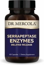 Dr. Mercola Serrapeptase Enzymes - Understøtter sund cellulær funktion - Forsinket udgivelse - Non-GMO, Gluten- Free & Soy- Free - 60 kapsler