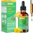 Organic Mullein Drops til Lung Cleanse, Kraftfuld 1700mg Mullein Leaf Extract for Immunation & Respiratory Support, Natural Mullein Supplement Tincture Drops Non- GMO & Vegan, 2 Fl Oz