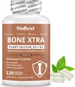 NuBest Bone Xtra Plant-Based Bone Strength Formula with Calcium, Magnesium from Marine Algae, Phosphorus, Vitamin C, K2, D3 | Immunity & Maximum Calcium Absorption | 1 Month Supply