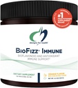 Design for sundhed BioFizz Immunpulver - C-vitamin drik mix supplement med bioflavonoider, zink, 2000 IE D + E - Fizzy Orange Flavor + Antioxidant Support (30 Servere / 120g)