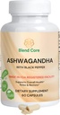 Ashwagandha med sort peber Ashwagandha Kosttilskud - 60 Grev Pure Ashwagandha Kapsler til immunforsvar, Energy Boost - Non- GMO Vegan Friendly Ashwagandha Complex