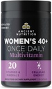 Ancient Nutrition Multivitamin for kvinder, Ancient Multi Women 's 40 + En gang Dagligt Vitamin supplement, B-vitamin, C-vitamin og K2-vitamin, Folat og jern supplement, Understøtter Bone Health, 30ct