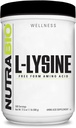 NutraBio L-Lysine Powder 500g – Essential Amino Acid for Protein Metabolism, Collagen Support, & Immune Health – Pure, Unflavored, Non-GMO, Vegan- 500 Servings