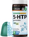BIO KRAUTER 5 HTP Supplement Gummies - 200 mg Strength - 90 Vegan Chews - Relaxation Support 5HTP Plus L Tryptophan Supplement - Pectin Based Formula