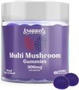 Droppels Multi-Mushroom Gummies | Vegan, Pectin-Based & Non-GMO | Maitake, Shiitake, Turkey Tail, Chaga, Reishi & Lion's Mane Supplement | Mixed Berries Flavor, 60 Count