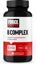 FORCE FACTOR Vitamin B Complex to Support Energy, Vitality, and Heart Health, Includes Vitamin B1, Vitamin B2, Vitamin B3, Vitamin B6, Vitamin B12, and More, Vegan, Non-GMO, 60 Vegetable Capsules