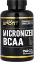 California Gold Nutrition Sport, Mikroniseret BCAA, forgrenet kæde Aminosyrer, 240 Veggie kapsler