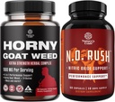 Bundle of Horny Geat Weed Extract Complex og energigivende nitrogenoxid supplement til mænd - med Tribulus Saw Palmetto L Arginin og Tongkat Ali Extract - nitrogenoxid piller til mænd med Beet Root