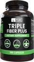 Pure Original Ingredienser Triple Fiber (365 kapsler) Ingen Magnesium eller Rice Fillers, Altid Pure, Lab Verified