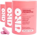 O Positiv URO Vaginal Probiotika for kvinder pH Balance med Prebiotika & Lactobacillus Probiotic Blend - Vaginal Health Supplement - Promote Sund vaginal Odor & Vaginal Flora, 60 Greve (Pack of 3)
