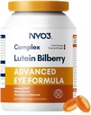 NYO3 Eye Vitamins with Lutein and Zeaxanthin,Patented Eye Formula,Recommended by NIH,Advanced Bilberry & Astaxanthin,Vitamins A, C, E, B12 & Minerals, Eye Health & Vision Protection, 60 Softgels