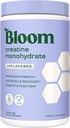 Bloom Nutrition Creatin Monohydrat Pulver, 5g Mikroniseret Creatin per servering, Understøtter Muscle Recovery, Styrke, Endurance, Pre or Post Workout, Gluten Free, Non GMO, Unflavored, 40 SVG, 7,3 oz
