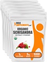 BulkSupplements.com Organic Schisandra Extract Powder - Schisandra Supplement, fra Schisandra Berries - Herbal Supplement, Gluten Free - 1000mg per servering, 5kg (11 lbs) (Pack of 5)
